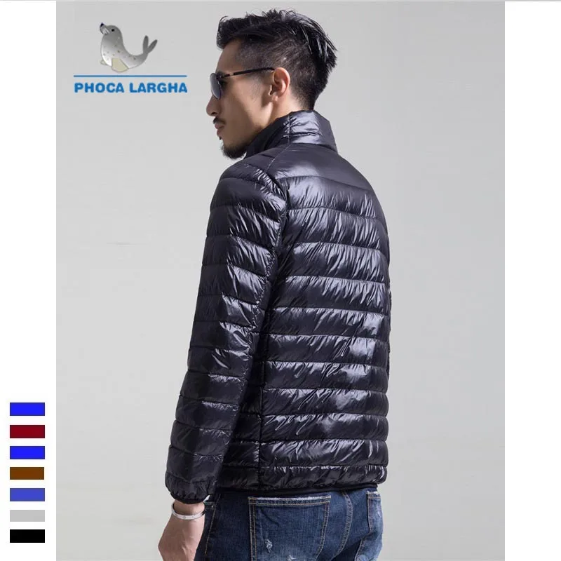 

2019 Winter Large Size 90% White Duck Down Ultra-thin Down Jacket Men's Hooded short Section Large Ultra-thin Casual Portable