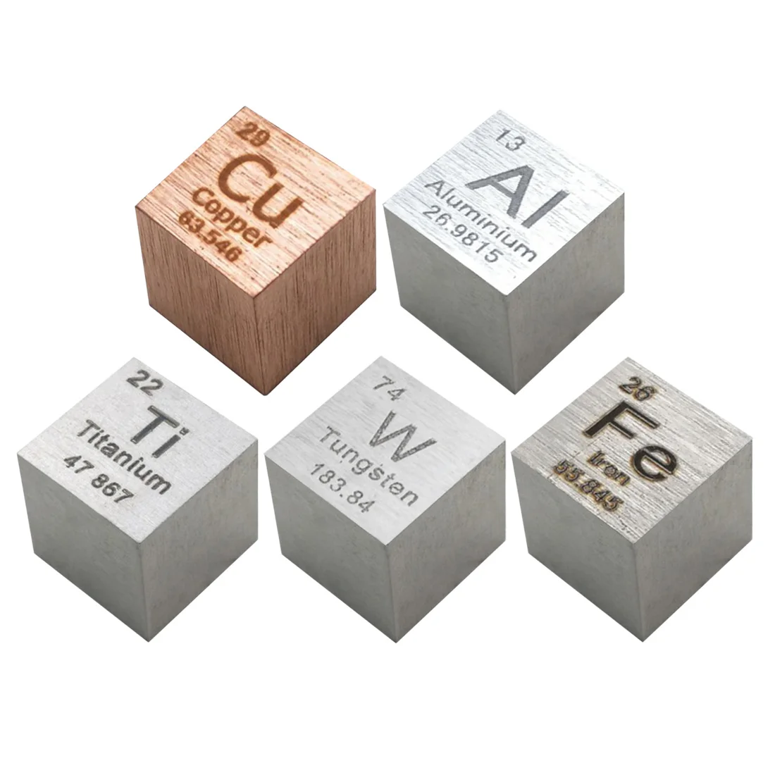  10 x 10 x 10mm High Pure Wiredrawing Cube Periodic Table Of Elements Cube Set With Wolfram Copper A
