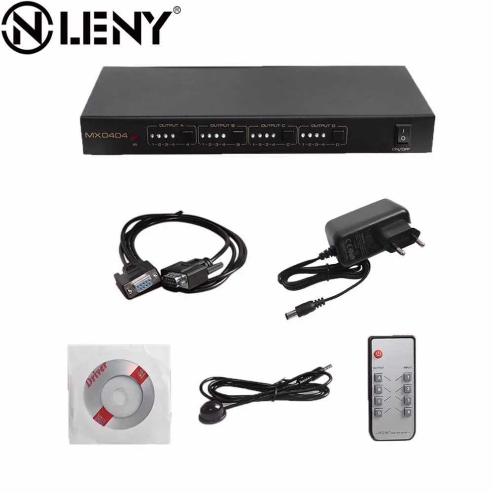 

Onleny High Quality HDMI 4x4 Matrix Switch Splitter Amplifier 4-in 4-out 1080p 3D with Remote Control RS232 control 3D HD1080p