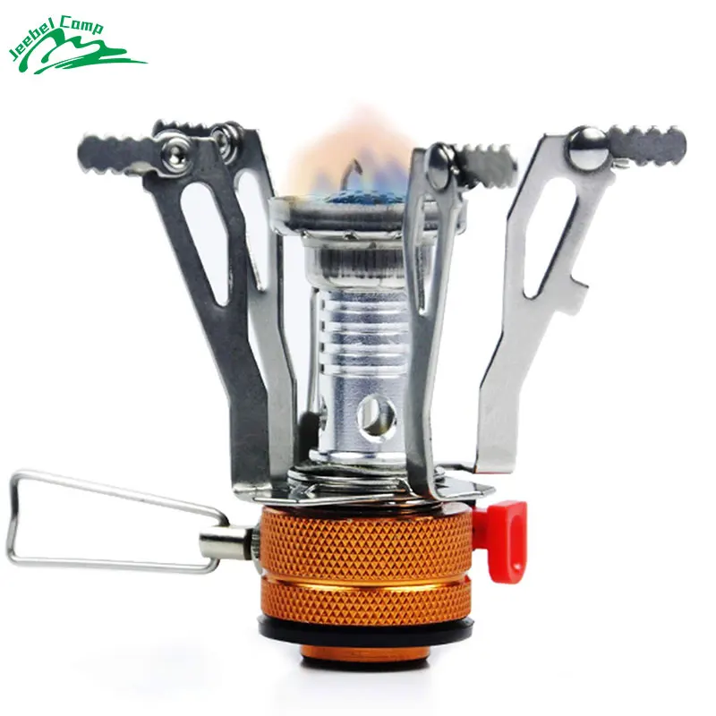 

Jeebel 3000w Camping Burners Ultralight Portable Windproof Camp Stoves Outdoor Hiking Collapsible with Piezo Ignition