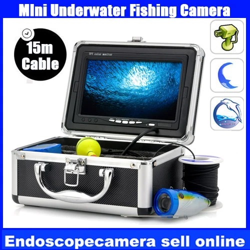 

Original bestwill 15M Professional Fish Finder Underwater Fishing Video Camera 7" Color Monitor 1200TVL HD CAM 12pc white led