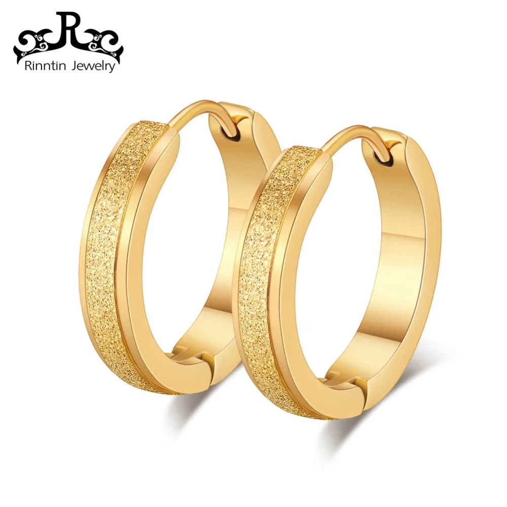 

2018 ORSA Jewels Beautiful TitaniumTide Trendy Stainless Steel Stud Earring For Women Silver Gold Party Fashion Jewelry DGTE96