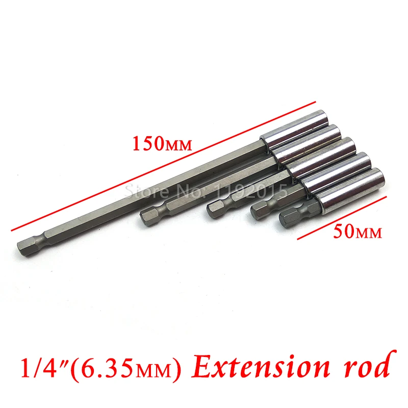 1Pcs Extension Bit Set Extensions Quick Change 1/4" Hex rod