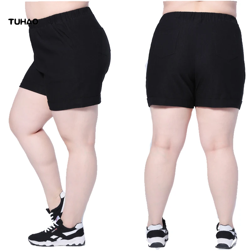Женские шорты TUHAO повседневные короткие брюки больших размеров 4XL 5XL 6XL 7XL YB03 лето