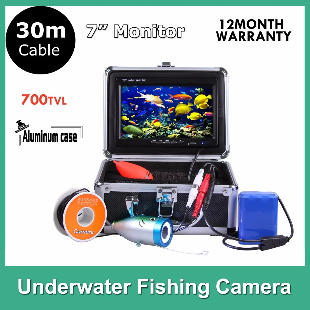 Hotsales 30M 7Inch LCD Monitor Underwater Fishing Camera Video Camera System Fish Finder HD 600TV Lines Underwater Camera