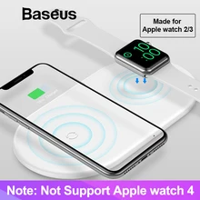Baseus 2 in 1 Wireless Charger Pad For Apple Watch 2/3 iPhone X Xs Max XR Born for Apple Fans (Not Support Apple Watch Series 4)