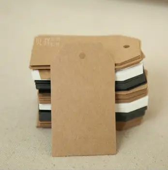 

Free shipping 7x4 cm Cardboard Blank price Hang tag Retro Kraft Gift Hang tag 100pcs/lot