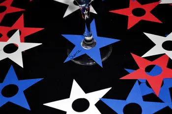 

star July 4th drink wine glass ring markers cards charms tag bachelorette party bridal shower engagement party decorations