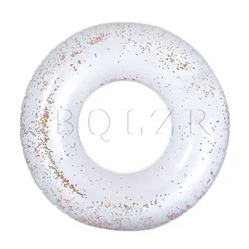 

BQLZR 120cm Colorful Crystal Sequin Interior Swim Ring Water Fun Party Toy