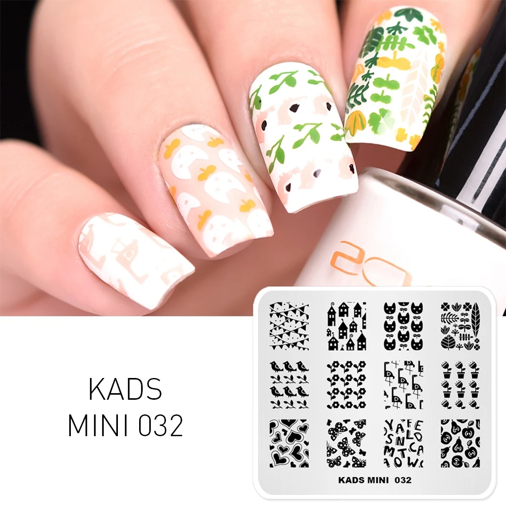

KADS Nail Stamping Plates New 7 Designs Cute Little Stuff Design Image Template Nail Stamping Plate Nail Art Stencils