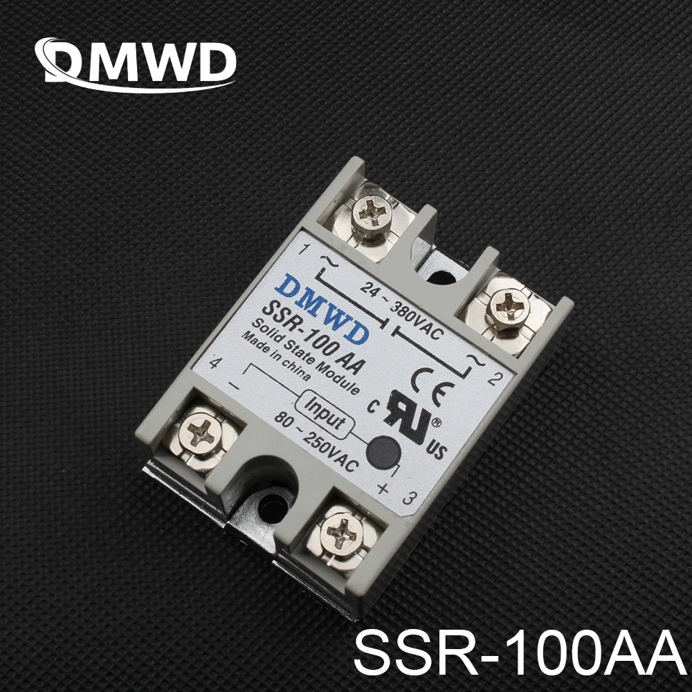 1 шт. SSR 100AA 100A твердотельные реле 80 250 В переменного тока до 24 380 Реле высокого
