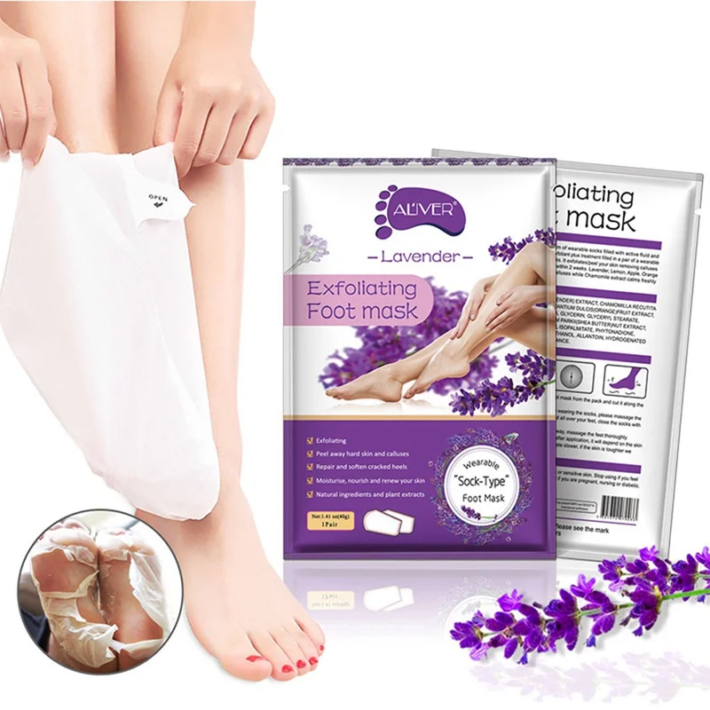 Lavender Rose Exfoliating Foot Mask Remove Dead Skin Smooth For Feet