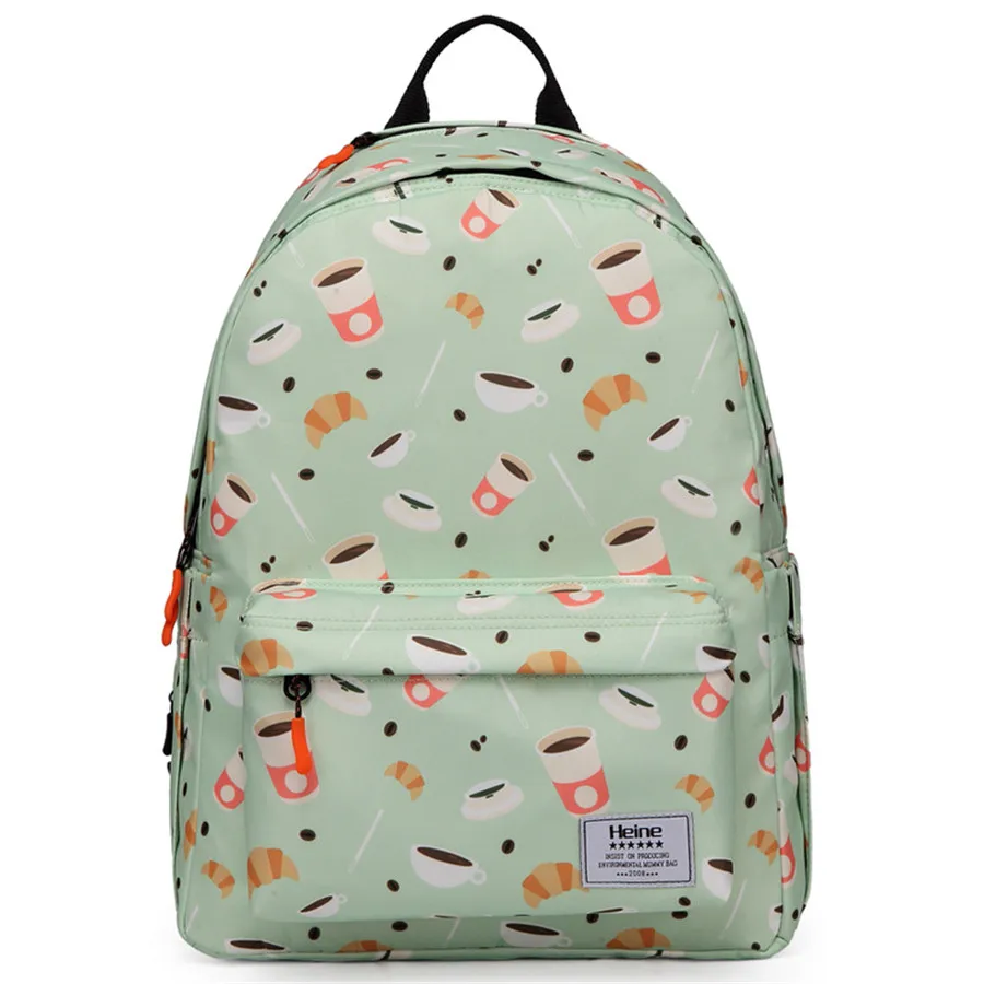 2018 Brand New Heine Multifunctional Coffee& Cola Printed Mummy Diaper Bag Fashion Mother Travel Leisure Backpack01