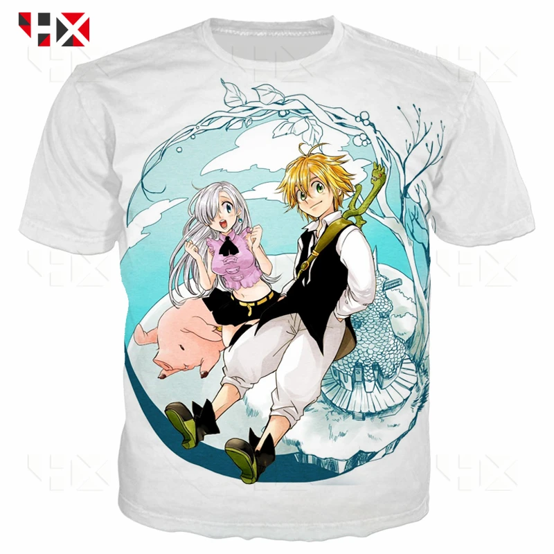 

HX Newest Anime Nanatsu No Taizai The Seven Deadly Sins Dragon Personality 3D Print T Shirt/Sweatshirt/Hoodie Unisex Tops HX269