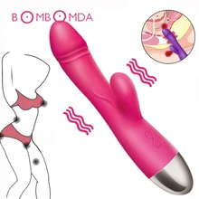 G-spot Dildo Vibrator Dual Vibration AV Stick Clitoris Stimulate Massager 30 Speed Sex Toys for Woman Silicone Female Masturbate