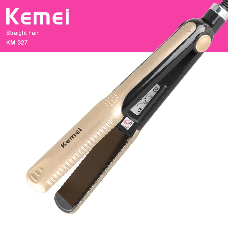 KEMEI Straightening Irons Electric Hair Straightener Fast Heating Flat Iron Multifuntional hair styling hair curler KM-327 KEMEI Straightening Irons Electric Hair Straightener Fast Heating Flat Iron Multifuntional hair styling hair curler KM-327