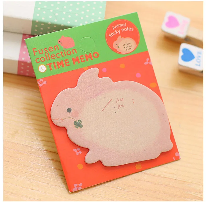 Cartoon Rabbit Memo Pad Sticky Notes Memo Notepad Bookmark Paper