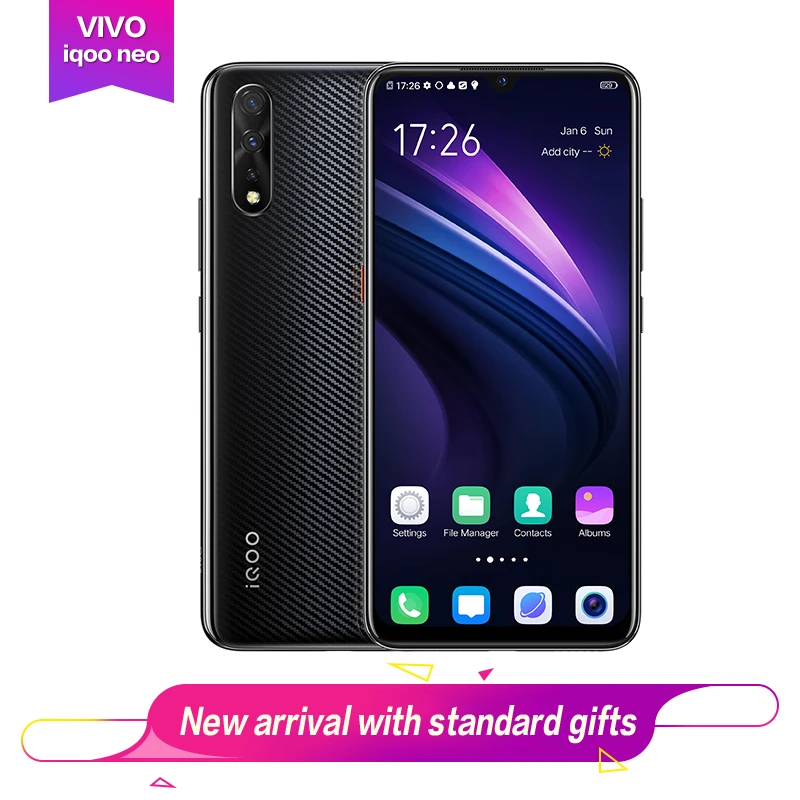 

Vivo iqoo Neo Android 9.0 6.38" AMOLED Full Screen 1080*2340 Octa core 4 cameras 4500mAh Face+Fingerprint ID 22.5w Flash charge