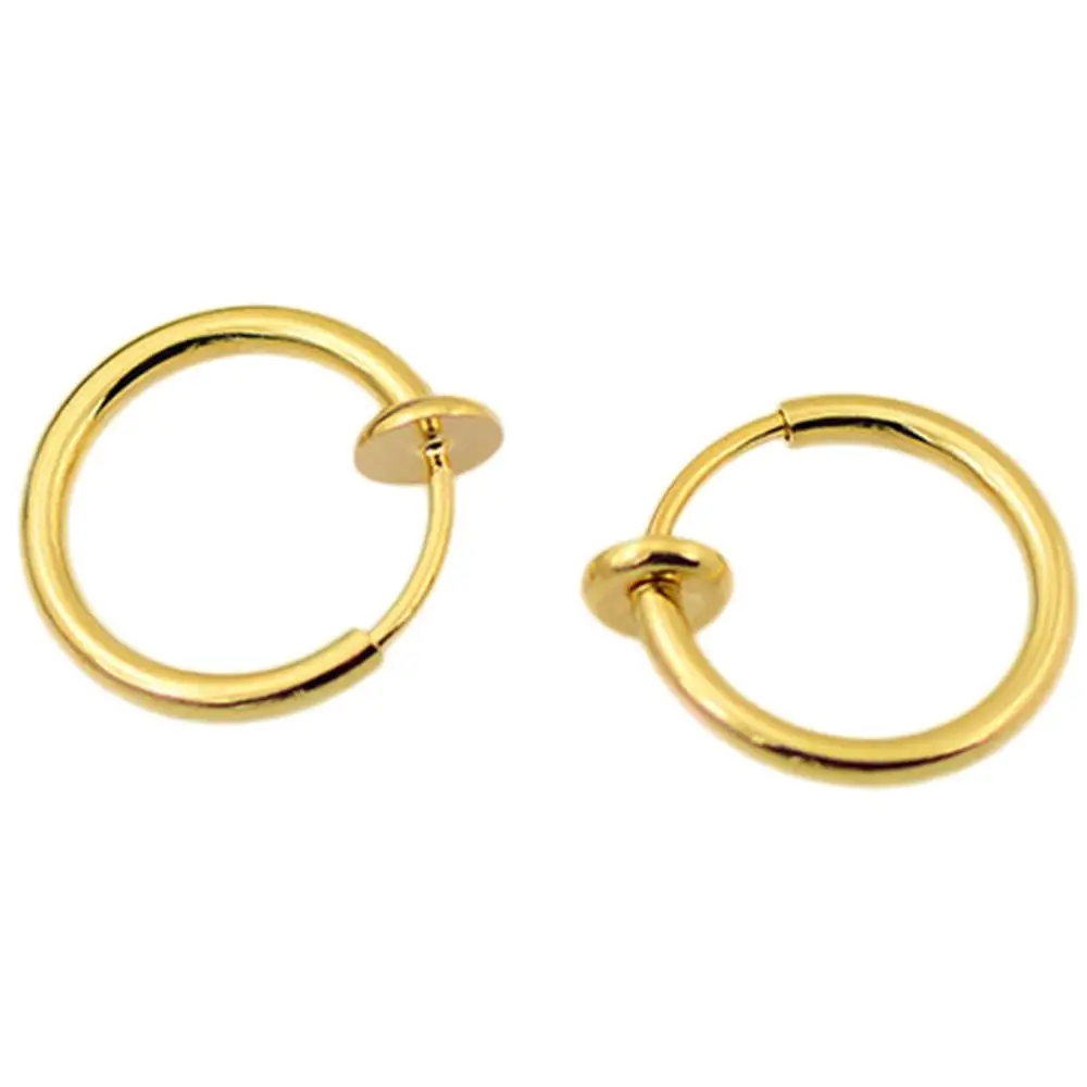 

KLEEDER 1 Pair 3 Colors Fake Septum Handmade Nose Rings & Studs Non-Piercing Fake Spring Septum Nose Lips Ear Ring Hoop Clip
