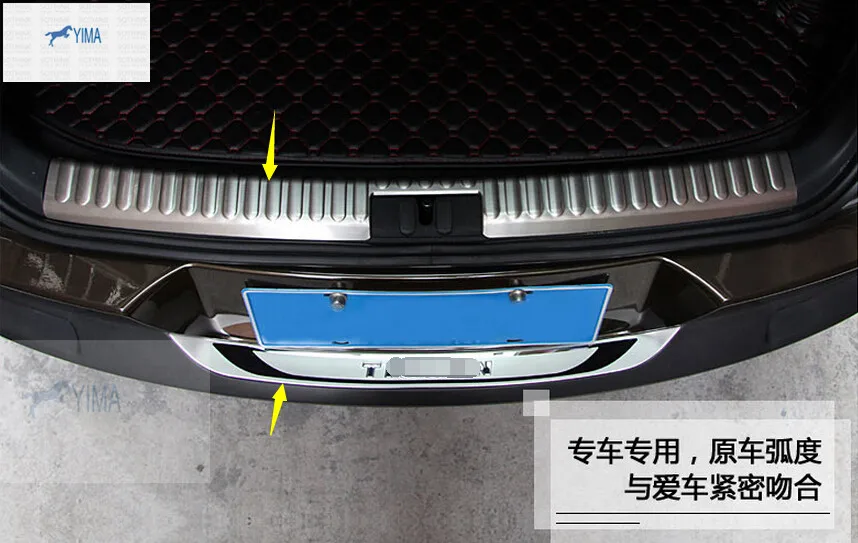 New accessories For VW Tiguan 2010 2015 Stainless Steel inner outer Rear Door Bumper Protector sill