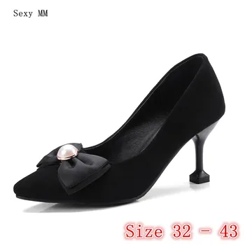 

Thin High Heels Women Pumps High Heel Shoes Stiletto Woman Party Wedding Shoes Kitten Heels Plus Size 32 33 - 40 41 42 43
