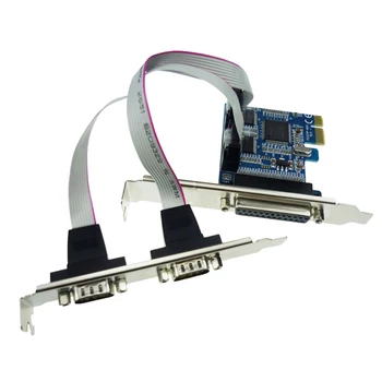 

PCIE PCI-E to Dual serial port card DB9 RS232 2-Port LPT parallel port X1 serial card 2 Serial COM expansion card