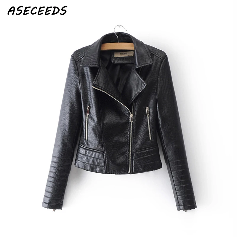 Куртка из искусственной кожи на молнии, Женская мотоциклетная куртка в стиле панк, пальто из искусственной кожи для женщин, Корейская крутая Байкерская верхняя одежда, уличная одежда