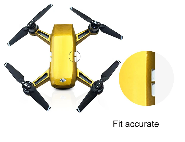 Новое поступление, водостойкая наклейка, обёрточная бумага, роскошная флуоресцентная наклейка, защита для тела, для DJI Spark, пульт дистанционного управления, мини-Дрон