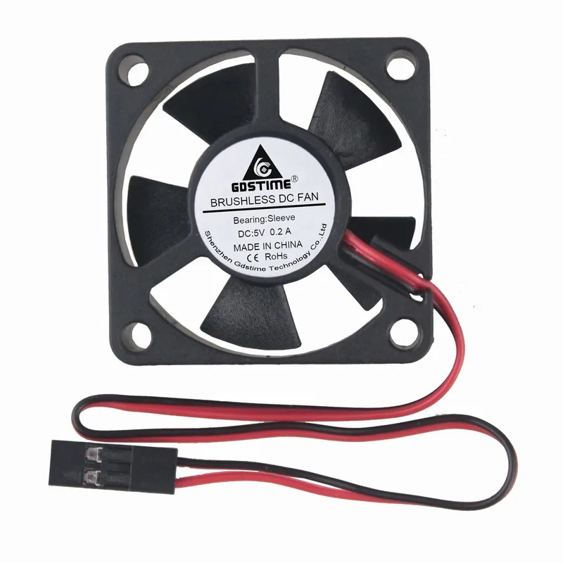 

Gdstime 1 pcs 5V 35mm x 10mm Dupont 2Pin Small Brushless DC Cooling Fan 35x35x10mm 3.5cm 3510