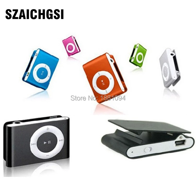SZAICHGSI Mini Clip MP3 Player Cheap mp3 Players Support Micro SD/TF Cards without retail box package wholesale 500pcs | Электроника