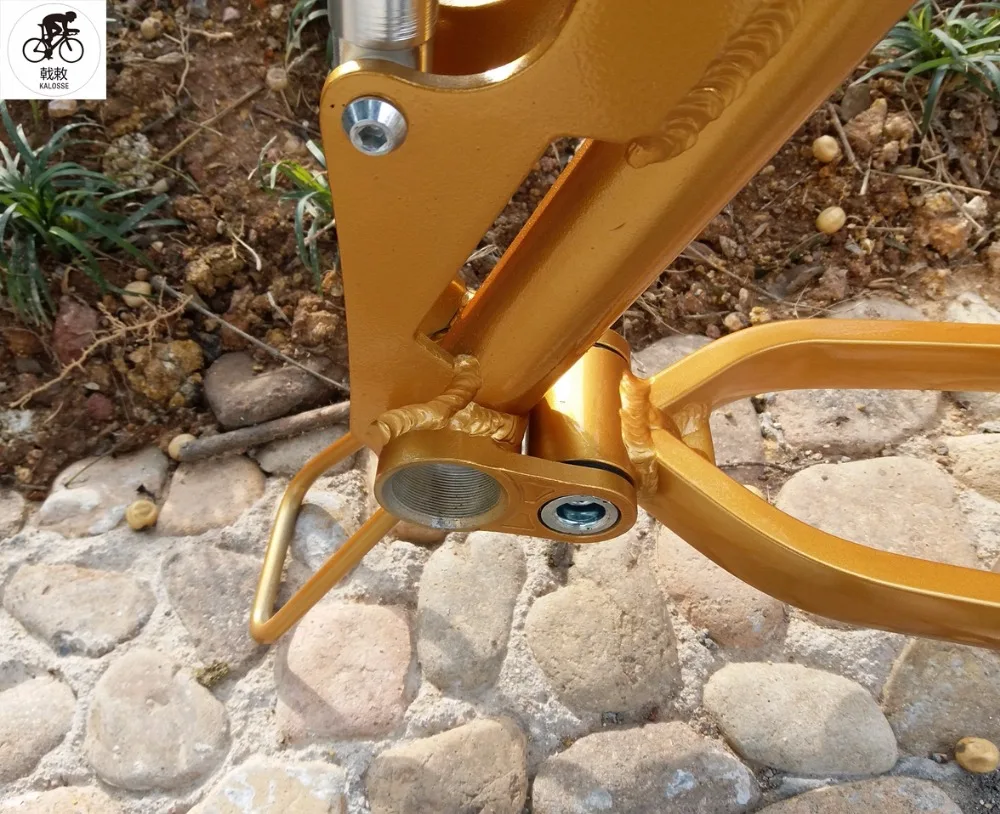 Top Kalosse 68mm BB   26er folding  bike Full suspension mountain  bike frame    26*17inch   mountain bicycle  frame 5