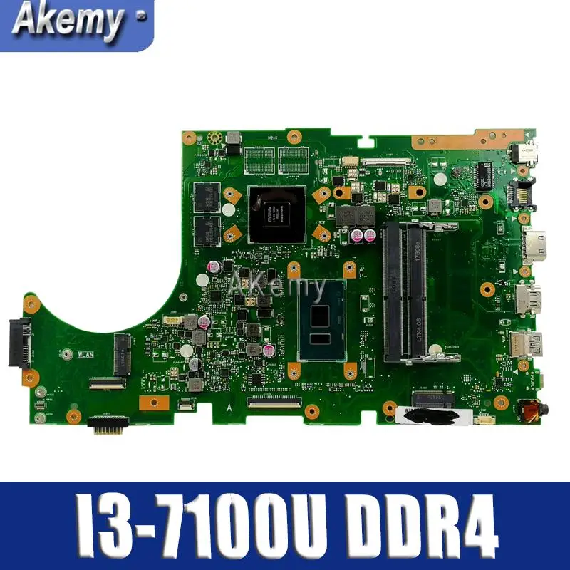 

X756UQK Laptop motherboard for ASUS X756UWK X756UQ X756UXM X756UV X756UVK mainboard 90NB0C30-R04000 2GB Graphic I3-7100U DDR4