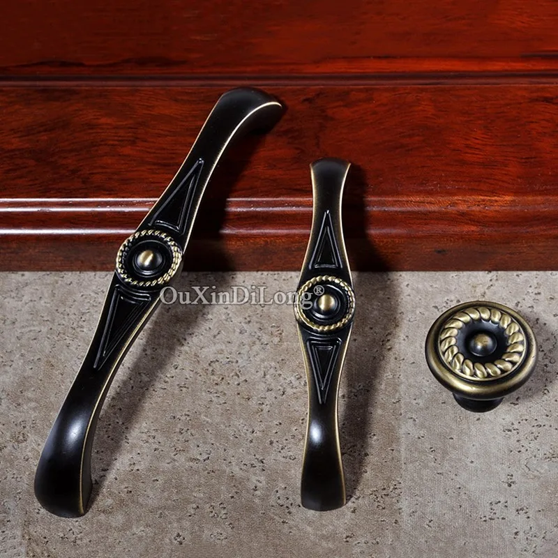 10PCS Elegant European Solid Brass Kitchen Cabinet Door Handles Cupboard Wardrobe Drawer Wine Pulls and Knobs | Обустройство дома