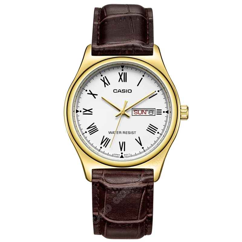 

Casio Watch Top Brand Quartz Gold Wrist Watches Men fashion Casual Golden Hodinky 100% original watch Relogio Masculino MTP-V006