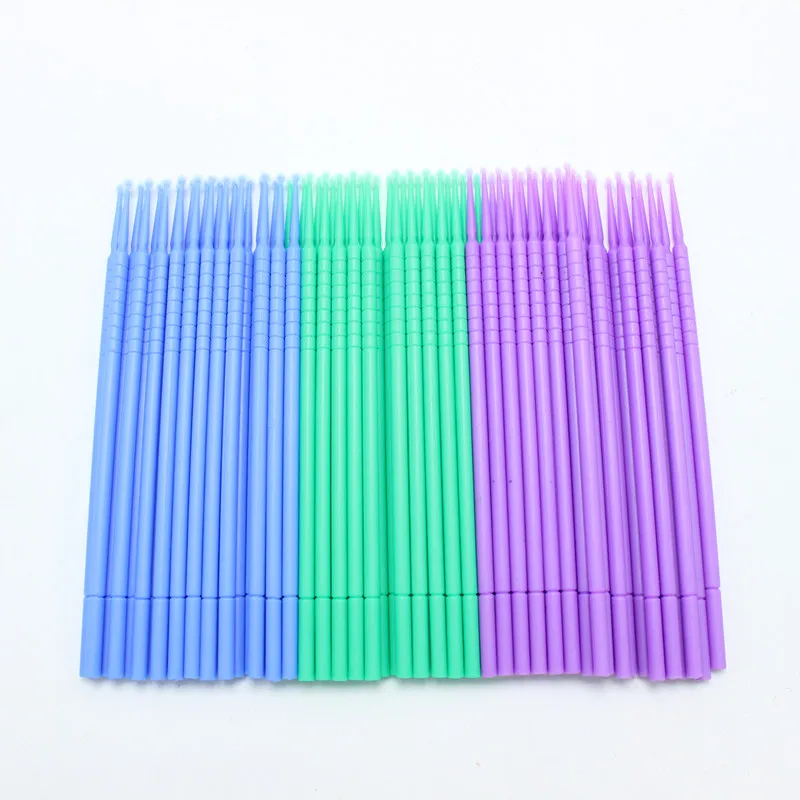 

100pc/pack Dental Micro Brushes Eye Lash Glue Brushes Eyelashes Extension Lint Free Disposable Applicators Sticks Makeup Tools
