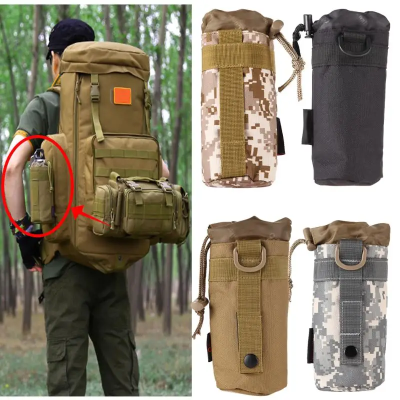 

Ultralight Outdoor Sport Portable Camo 1L Bottle Pouch Backpack Accessories Waterproof Removable Small Water Bag Fishing LureBag