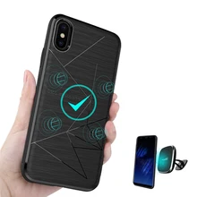 Para iphone x funda de lujo Nillkin QI receptor de carga inalámbrica cubierta trasera apta para soporte magnético de 5,8 pulgadas para iphone x(China)