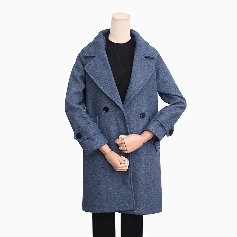 Femmes La Simple Femelle 2019 Femme Casaco Plus Survêtement Pardessus Maxi Automne Robe Feminino bleu Hiver marron Cassic Laine Manteau rose Taille Longcoat Beige gEwEIzqxA