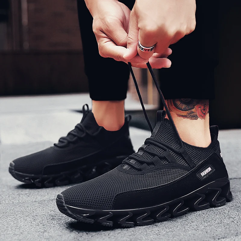 Blade Shoes Plus Size Men's Shoes 47 Breathable Running Shoes Mesh Training Shoes 46 New Style of 2019 Pure Color Casual Shoes Blade Shoes Plus Size Men's Shoes 47 Breathable Running Shoes Mesh Training Shoes 46 New Style of 2019 Pure Color Casual Shoes