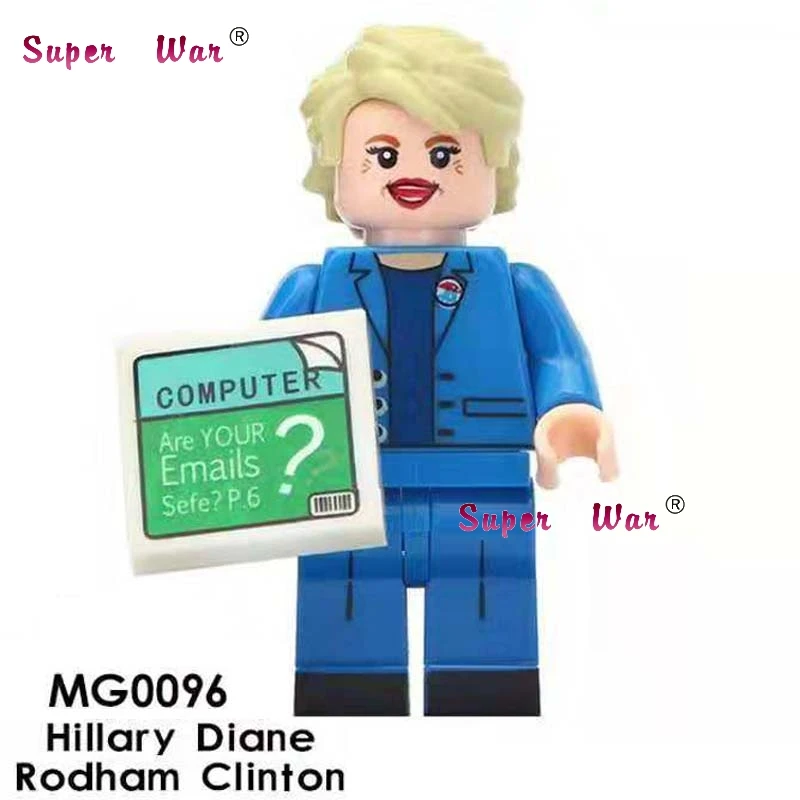 

Single Hillary Clinton Celebrity Series Donald Trump Aron Halloween building blocks bricks toys for children