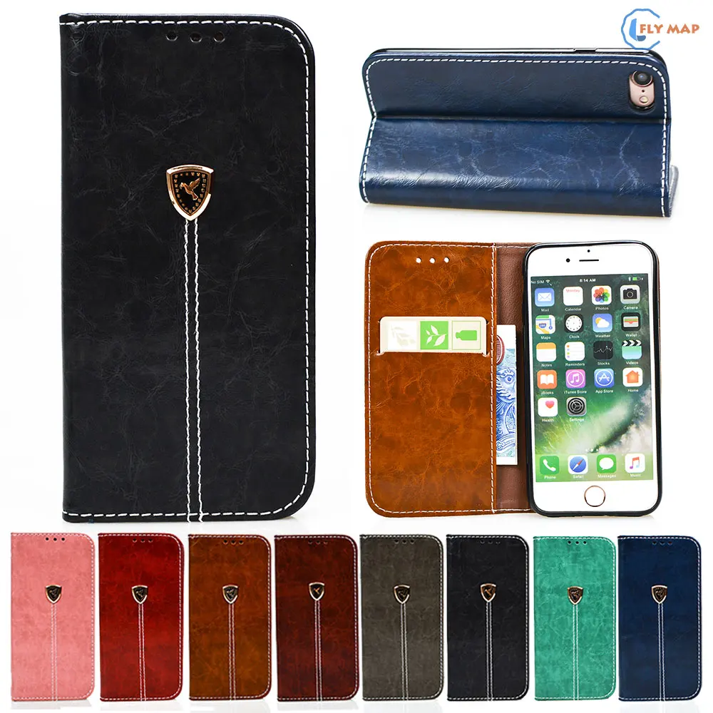 Kopen Case Voor Apple iPhone 7 iPhone7 TPU Back Box Flip Mobiele Telefoon Lederen Cover Voor Apple i Phone7 A1660 A1778 a1779 A1780 Gevallen