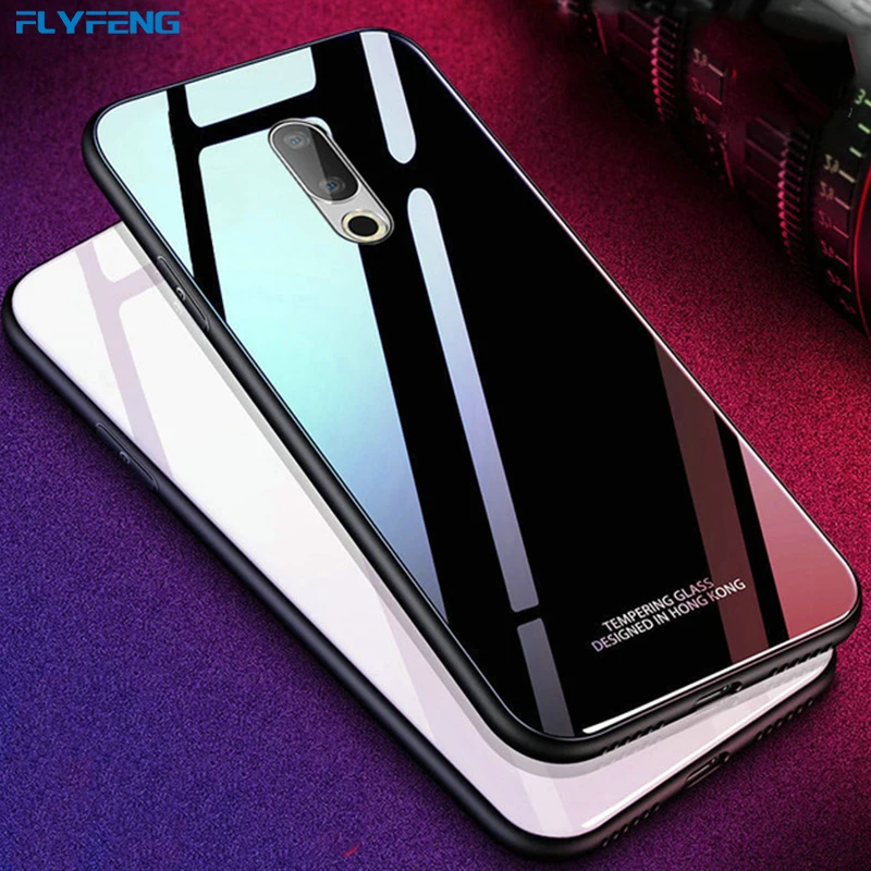 

For Meizu 16 16th Case Slim Tempered glass Soft TPU frame Cover Case For Meizu 16th 16 Plus Luxury Armor shockproof Fundas Capas