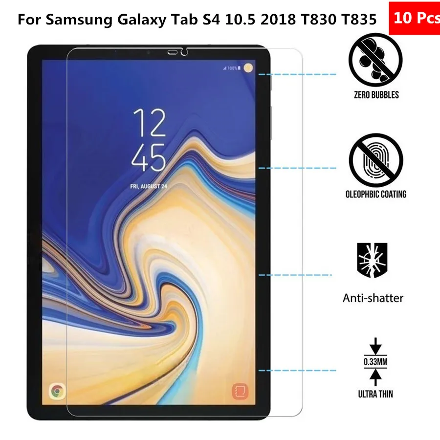 10 шт. закаленное стекло для Samsung Tab S4 5 дюйма T830 T835 T837 Защитная пленка экрана Galaxy +