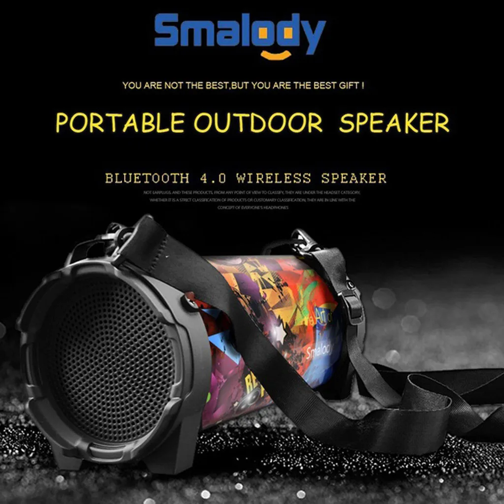 

Wireless Bluetooth Speaker Stereo Bass Outdoor AUX FM Radio TF Hifi Soundbox Built-in Mic Hands-Free Calling