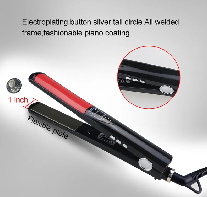 

Professional LCD hair straightener Ceramic tourmaline heating plate Hair styling tools Free shipping