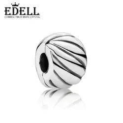 EDELL 100% 925 пробы серебро 1:1 натуральная Gem 791752 Пернатый серебряный зажим Fit DIY браслет оригинальный Для женщин свадебные Винтаж