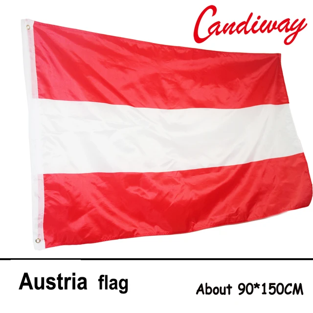 90 x 150cm the austrian national flag hundred percent polyester