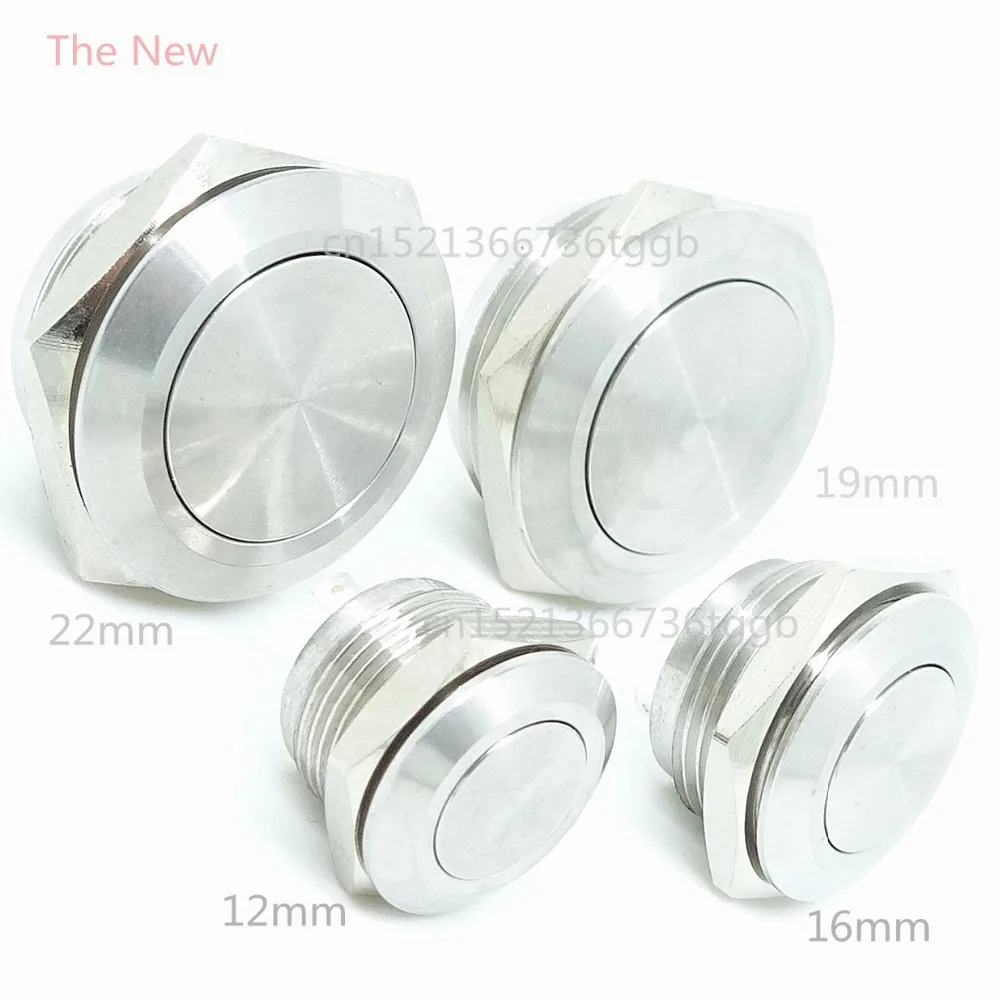 

2PCS jog light touch 12MM16MM19MM22MM self-reset stainless steel waterproof ultra-short metal button switch small micro-motion e
