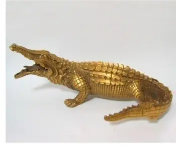 

Nice Bronze Crocodile Figure Statue