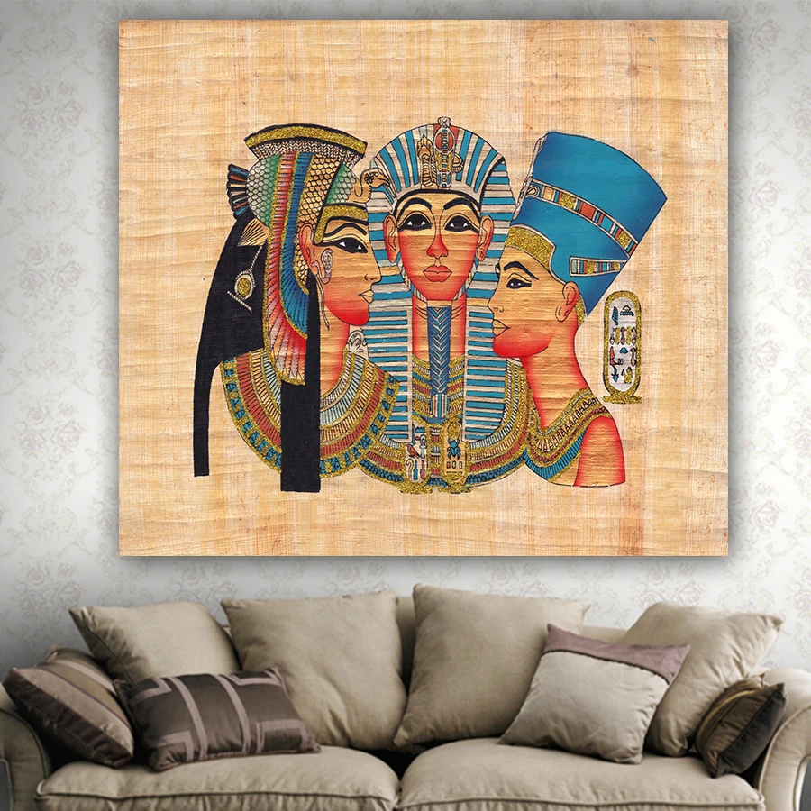 

mmuju No-fade Bedding Outlet Hand Tapestry famous drawing Egyptian culture Wall Hanging Tapestry for Home Psychedelic Bedspread